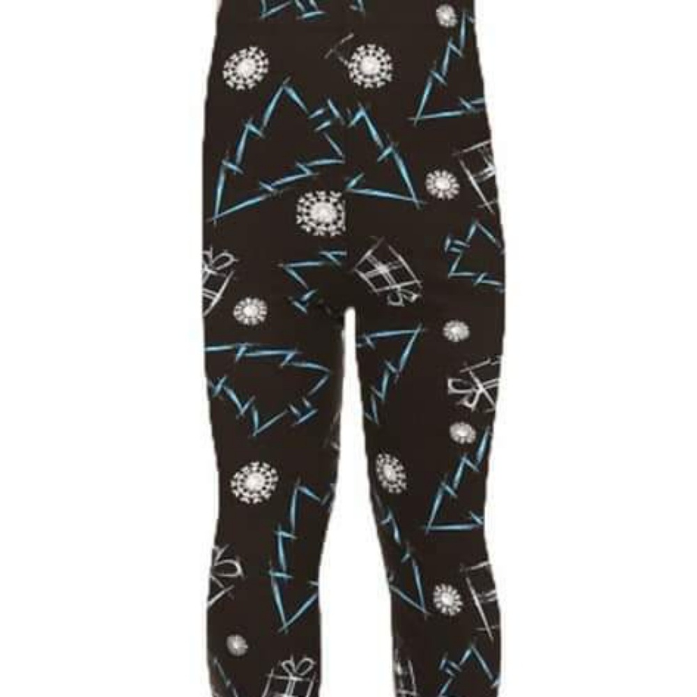Blue & White Tree, Present & Snowflake Leggings